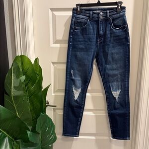 KanCan Dark Blue Ripped Skinny Jeans